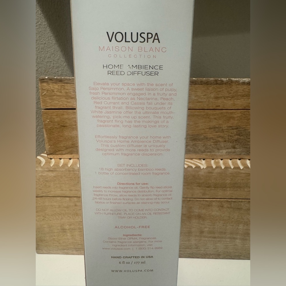 Voluspa Saijo Persimmon Reed Diffuser - Picture 3 of 3